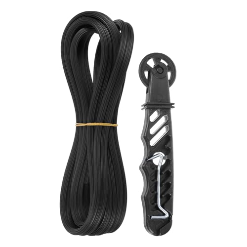 uxcell Screen Repair Kit, 0.24"x16.4ft Black TPE Window Screen Retainer Spline with Roller & Removal Hook for Door Window Screen Replacement and Installation - color: Black, size: 0.24" x 16.4ft
