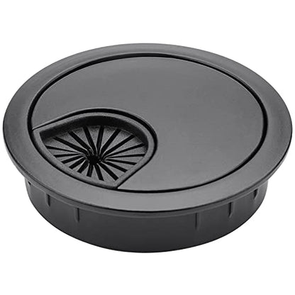 2 Pack 2 Inch Metal Desk Grommet for Wire Organizer, Black - color: Black-2Pack