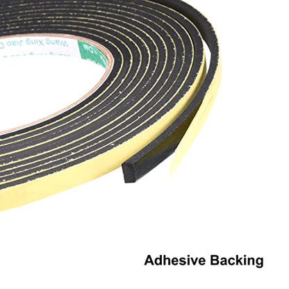 uxcell Sealing Foam Tape 8mm Wide 3mm Thick 4m/13ft Long, Self Adhesive Weather Strip for Window Door Insulation - size: 8mmx3mmx4m