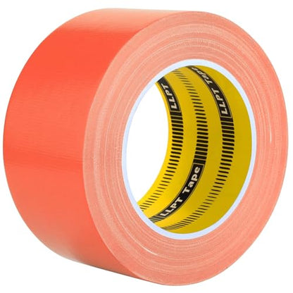 LLPT Duct Tape Premium Grade 2.36 Inches x 108 Feet x 11 Mil Easy Tear Residue Free Strong Adhesive Color Orange (DT250) - color: Orange