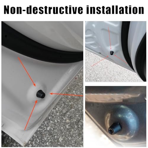 povtii 10 PCS Car Door Overslam Bumper Stopper, Rubber Auto Front Rear Door Shock Absorber Guard Cushion, 8219128010 Door Dampers Buffer Pad, Door Side Protection Car Accessories