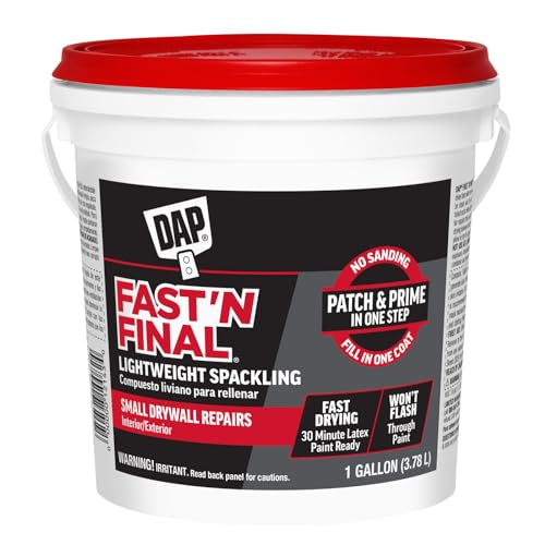 DAP Fast'N Final Lightweight Spackling, 1 gal, White - size: 1 Gallon