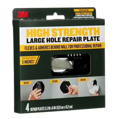 3M High Strength Large Hole Repair Plate, 4-pack
