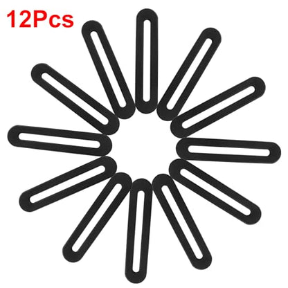BokWin 12 Pcs Adjustable Flat Plate with Slot 3.54 Inch Straight Repair Flat Mending Plate Fixing Bracket Connector for Wood Furniture Holder(Black) - size: 90mm