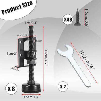 4 PCS Adjustable Feet Levelers, Heavy Duty Leveling Feet 4.7",Adjustable Table Legs Leveler for Furniture Metal Load Levelers for Table, Cabinets, Workbench, Wardrobe Furniture Foot Black - size: 4 Pack