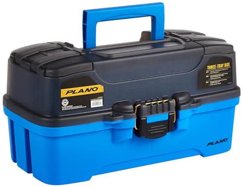PLANO PLAMT6231 Fishing Equipment Tackle Bags & Boxes, Bright Blue/Black, One Size - color: Blue, style: Three-Tray