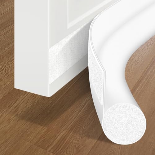 MAXTID Huge Door Draft Stoppers for Bottom of Door 36 Inch Under Door Gap Filler Bottom Door Seal Strip White Door Sweeps Insulation for Exterior/Interior Doors Reduce Noise, Air, Smell Crack Blocker - color: White