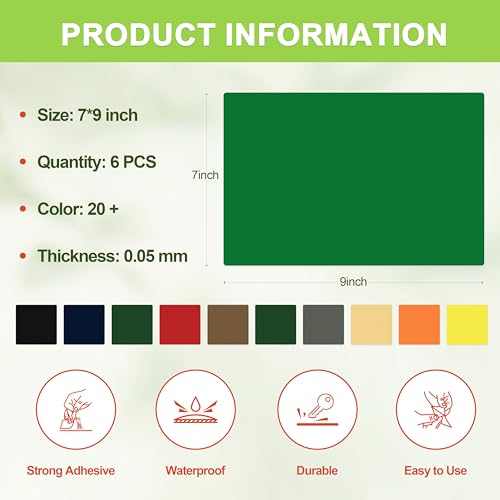 TIANLDD Waterproof Repair Tape for Boat Covers,Tents,Tarp,RV Awning，Fabric Repair Tape(Green) - color: Green, size: Nylon-7 in x 9 in