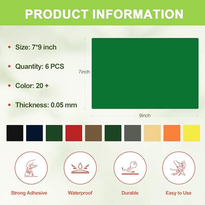 TIANLDD Waterproof Repair Tape for Boat Covers,Tents,Tarp,RV Awning，Fabric Repair Tape(Green) - color: Green, size: Nylon-7 in x 9 in