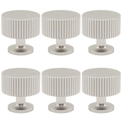 6 Pack Brushed Nickel Cabinet Knobs, Drawer Knobs for Cabinets and Drawers, Kitchen and Bathroom Hardware - color: Brushed Nickel