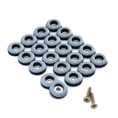 1-1/2" Screw on Furniture Sliders-Furnigear Heavy Duty PTFE (Teflon) Chair Leg Slides Glides Move Your Furniture Easy & Safely - Best Floor Protector(Grayish Blue-20pack) - color: Grayish Blue, size: 1-1/2" dia -20pack