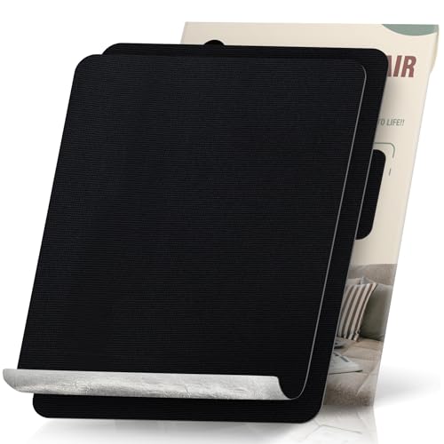 OAZ 2 Pieces 9 x 11 inch Canvas Repair Patches Canvas Fabric Patch Self-Adhesive Fabric Repair Tape Waterproof Outdoor Gear Patch Kit for Boat Cover Awning Sofa Chair Couch Tent Bag (Black) - color: Canvas Black, size: Canvas-9" x 11"