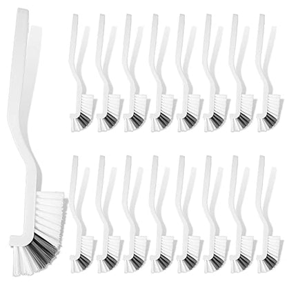 Yinkin 24 Pcs Kitchen Scrub Brush Bulk Sink Bathroom Edge Corner Cleaning Brush Right Angle Mini for Grout Household Dishwasher Tile Lines Window Track Deep Cleaning with Stiff Bristles