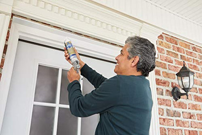 GE GE5008 Silicone 2+ Window and Door Caulk 10.1 oz Tube Light Grey
