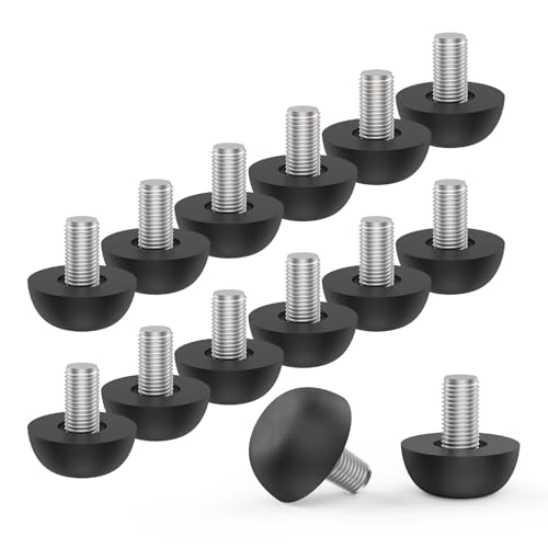 M8 Adjustable Furniture Leg, 304 Stainless Steel Furniture Feet, 8mm x 1.25 Screw-in Leveling Feet, Outdoor Patio Furniture Legs Leveler Replacement for Table, Chair, Desk, Cabinet (12Pcs) - size: 12 Pcs