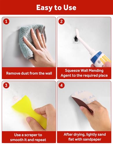 All in One Picture Hanging Tool with Drywall Repair Kit, Picture Hanging Tool with Level, Portable Picture Hanging Leveling Tool with Drywall Hole Repair Kit for Hanging Picture, Mirror, Clock - style: Drywall Repair Kit