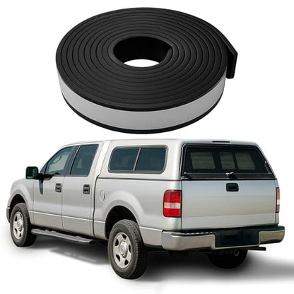 Camper Shell Seal Truck Rubber - 23FT x 2" x 0.2" EPDM Stripping for Truck Caps 200 lbs Max – Heavy Duty Weatherproof Tape
