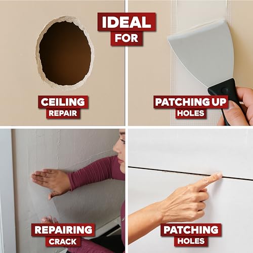 XFasten Drywall Tape Self Adhesive (3-Pack 270ft Total) Heavy-duty Fiberglass Drywall Mesh Tape for Dry Wall Repair, Joint Mesh Sealer, Patch Holes, and Sheetrock Seam Stress Cracks - 2-Inch x 90-Feet - size: 2-inches X 90-feet (3-pack)