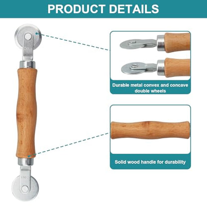 P 7505 Screen Rolling Tool for Installing Window and Door Screens, Spline Roller with Wood Handle & Steel Bearing Wheel, Professional Window and Door Screen Tools (1 Pack) - size: 1 Pack