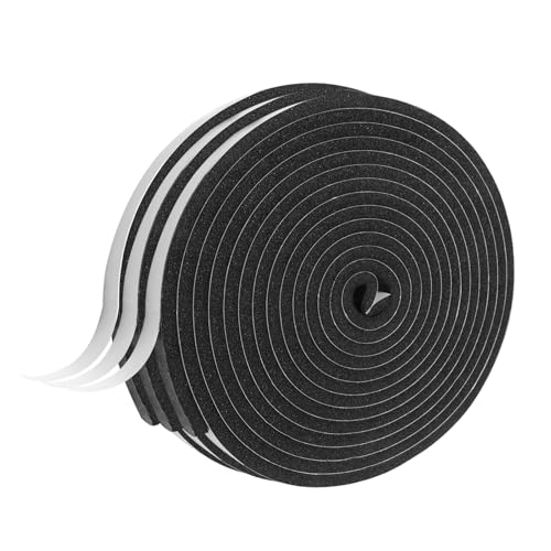 Foam Insulation Tape self Adhesive,1/2In x 1/4In x51Ft Weather Stripping for Doors and Windows,Sound Proof soundproofing Door Seal,Weatherstrip,Pipe Cooling, Air Conditioning Seal Strip - size: 1/2In x 1/4In x51Ft