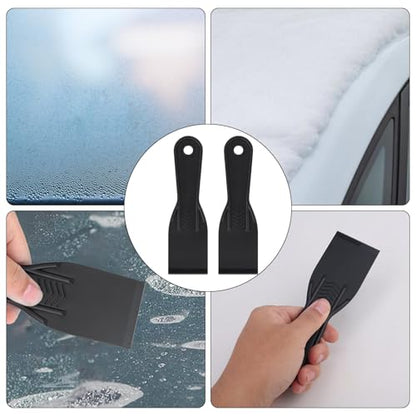 6pcs Plastic Putty Filler Knife, Black Filling Knives Flexible Putty Scraper Wall Scraper Accessory Spatula Tool for Repair Spackling Patching Plastering and Painting - color: Black