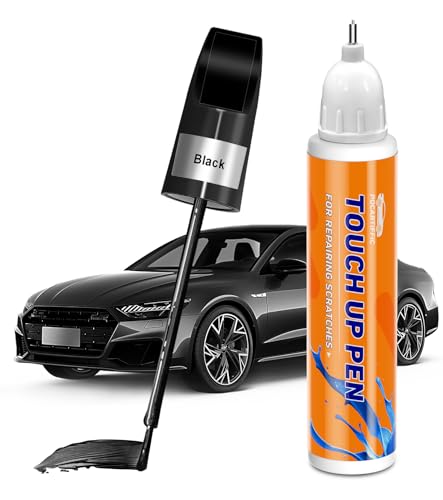 Touch up Paint for Cars, Precise Color Matching, Car Scratch Remover for Deep Scratches, Premium and Effective Car Paint Scratch Repair for Rims, Wheels and Motorcycles(Black) - color: Black