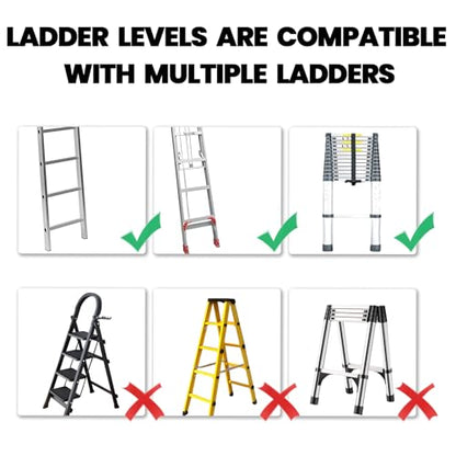 Foldable Ladder Leveler Pro+ - Adjustable 11-18" H & 17-31.5" L Platform for Stairs, 500LB Capacity, Fits <30" Foot Spacing (Black) - color: Black