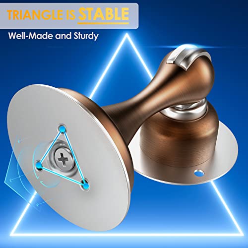 Door Stoppers Magnetic Door Catch, Stainless Steel Magnetic Door Stop 2 Pack, Double-Sided Adhesive Tape, No Drilling, Screws for Stronger Mount, Holder Your Door Open for Wide Doors - style: 2 Pack Red Bronze