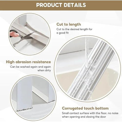Upgrade Vinyl Door Seal Strip Bottom 35×2 Inch Adjustable Door Sweeps Door Draft Stoppers for Bottom of Door Easy to Install Under Door Weather Stripping, Blocks Dust/Insects/Noise