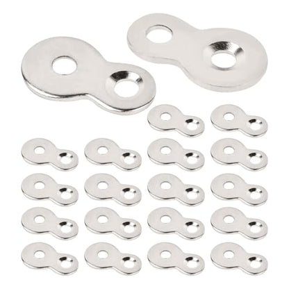 20Pcs Figure 8 Fastener,Iron Table Top Connector Desk Top Fasteners Clip,Heavy Duty Table Top Fasteners Hardware Desk Top Fastener,Easy to Install,for Wood Chair Table Top Repair