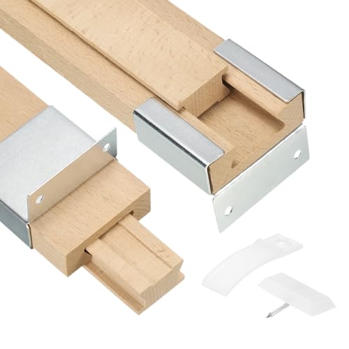uxcell 4 Set Wooden Drawer Slides, 17-3/4 (45 CM) Classic Wood Center Guide Track with Metal Plastic Slide Glide Bracket, Wood Drawer Glides Bottom Rails Replacement Kit - size: 17-3/4