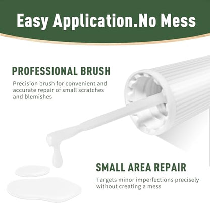 DWIL Wood Touch Up Paint - 1.5 Oz Touch Up Paint Pen for Wood Refinishing, Quick-Dry Paint for Scratches,Chips and Spots on Furniture, Cabinets, Doors, Tables, and Dressers (White) - color: White
