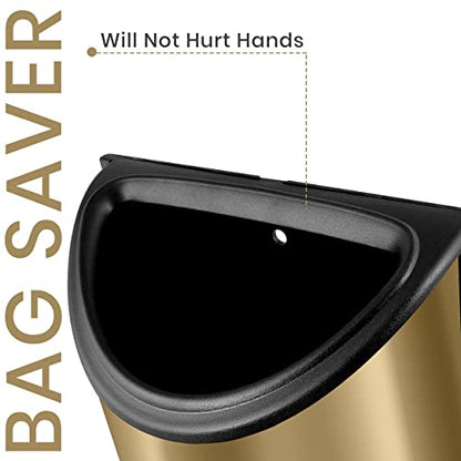 Utopia Kitchen Grocery Plastic Bag Holder and Dispenser for Plastic Bags - Easy Wall Mount Bag Saver - Stainless Steel (Gold, Medium (Pack of 1)) - color: Gold, size: Medium (Pack of 1)
