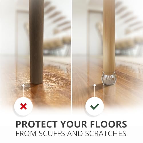 X-Protector Silicone Chair Leg Floor Protectors with Non-Slip Bottom - 16 PCS - Anti-Slip Chair Leg Covers - Non-Skid Furniture Leg Caps - Furniture Pads for 1.4-1.8" Round & 1.1-1.4" Square Legs! - size: 1.4" - 1.8"