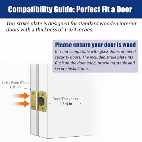 Extra Long Door Strike Plate 7", Heavy Duty Door Reinforcement Plate for Frame Repair & Security, Metal Strike Plate with Long Screws, Black