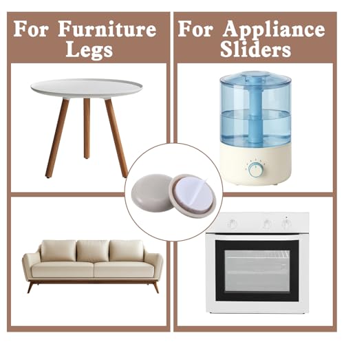 24pcs Self-Stick Furniture Sliders Kitchen Appliances Moving Pad Appliance Sliders Chair Slider for Carpet Kitchen Finds Gadgets for Air Fryer Mixer Coffee Maker Easy Mover Space Saving