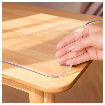 Clear 3mm Thick 28"x118" Vinyl Desk Pad, PVC Mat for US Wooden Dining Sets, Sofa End Tables & Garage Workbench Tops