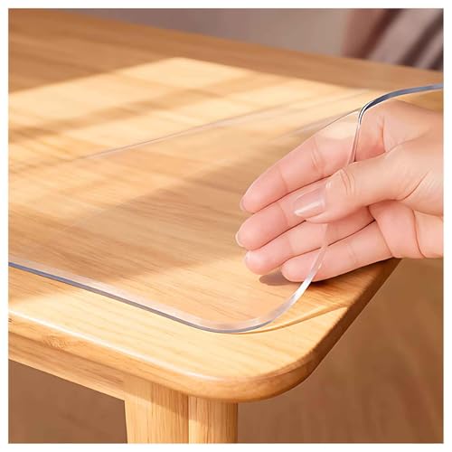 Clear 3mm Thick 28"x118" Vinyl Desk Pad, PVC Mat for US Wooden Dining Sets, Sofa End Tables & Garage Workbench Tops