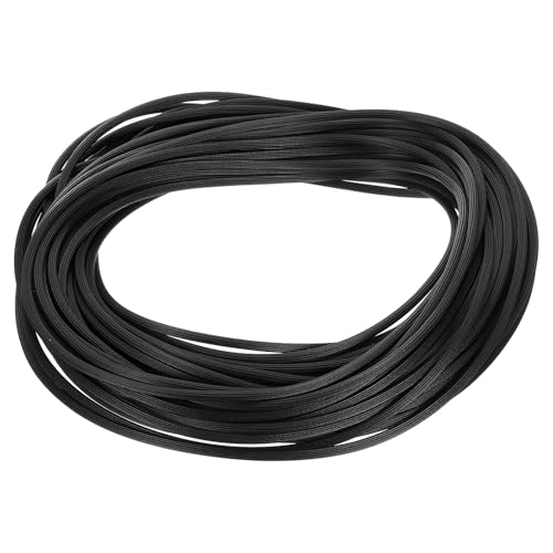 uxcell TPE Screen Spline, 0.12"x49.2ft Round Window Screen Repair Retainer Spline for Door Window Screens Replacement (15 Meter, Black) - size: 0.12" x 49.2ft