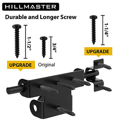 Slide Bolt Gate Latch for Wooden Fence Outdoor Gate Latch Lock with Padlock Hole, Heavy Duty Sliding Fence Door Lock, Black Barrel Bolt Latches for Wood Vinyl Fence,Gate Hardware for Barn Shed,4 Pack - size: 4 Pack