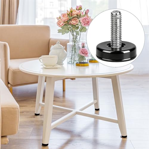 16 Pack Adjustable Furniture Levelers,Heavy Duty Leveling Feet for Table/Desk/Chair/Cabinet/Dresser/Outdoor Furniture/Patio Furnitures, Stabilize Uneven Floors (Black 16Pcs)
