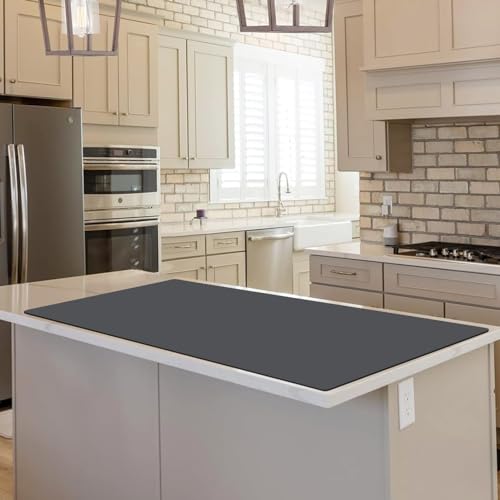 Extra Large Silicone Mat for Kitchen Counter, 31.5x23.6 Inch Heat Resistant Mat Countertop Protector, Non-Stick and Thick Silicone Pad Silicone Baking Mat for Dough and Pastry, Dark Gray - color: 02 Dark Gray, size: 31.5"L x 23.6"W