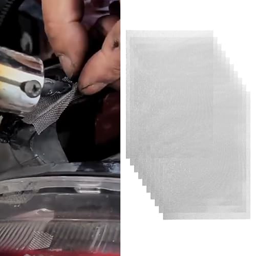 10PCS Welding Mesh, 5.9 × 7.9 inch Plastic Reinforcing Stainless Steel Wire Mesh Screen for Thermoplastic Repair, Plastic Welding Kit for Car Bumper, Kayak, Window Screen Fireplace Nets