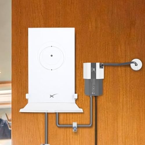 4-pcs Wall Hole Cable Conduit with 0.8cm Plastic Conduit Cover, Compatible Wall Hole Wiring kit, Wall Conduit Hole Ring (White) for Cable and Wire Furniture