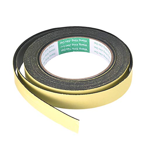 uxcell Sealing Foam Tape 20mm Wide 1mm Thick 5m/16.4ft Long, Self Adhesive Weather Strip for Window Door Insulation - size: 20mmx1mmx5m