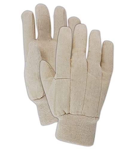 MAGID T89 MultiMaster T89 Wing Thumb Canvas Gloves, 8 oz, Cotton Poly Blend, Men's (Fits Large), Natural (12 Pairs) - size: 9/L, style: 12 Pairs