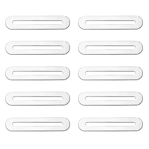 10 Pcs Metal Connector Slideable Slotted Brackets, Adjustable Flat Plate with Slot Mounting Bracket for Timber Wood Furniture Motor PC Case Holder Motor Shelf Adjustable Flat Mending Platese