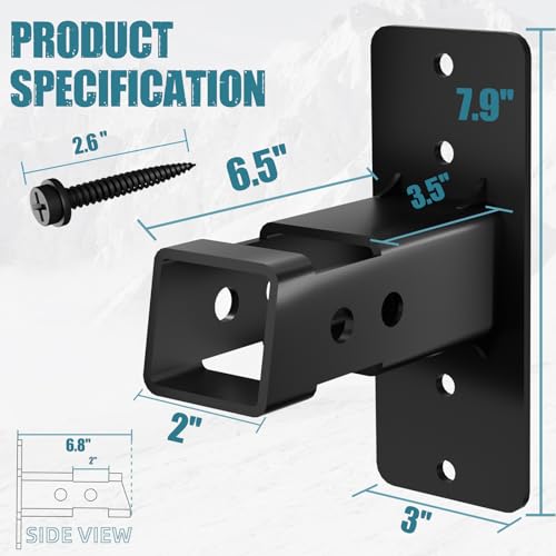 2" Hitch Wall Mount Bike and Cargo Rack Hanging Garage Wall Organizer, Trailer Hitch Receiver Storage, Easy to Load Secure & Sturdy, Heavy Duty Bicycle Hook Accessories, Max 200 LBS (2 Inch) - size: 2 Inch