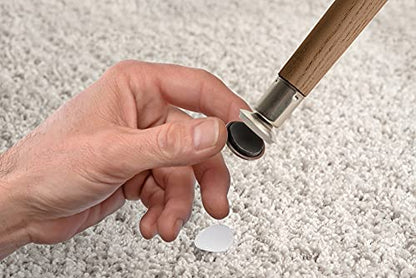 Super Sliders 3/4" Round Self-Stick Furniture Sliders or Movers for Carpet to Protect Furniture and Move Effortlessly, Brown (12 Pack)