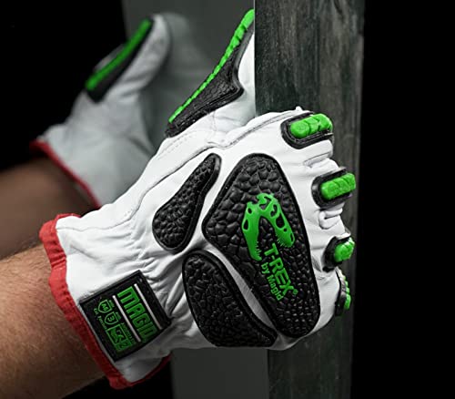 MAGID T-REX Rebel Series ANSI A6 Goatskin Para-Aramid Impact Gloves, 6 Pairs, 9/Large (TRX814) - size: 9/L, style: 6 Pairs